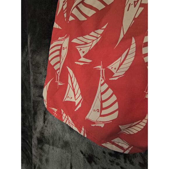 J. Crew Factory Flex Swimwear Men's Medium Sailing away  Red - Picture 7 of 10